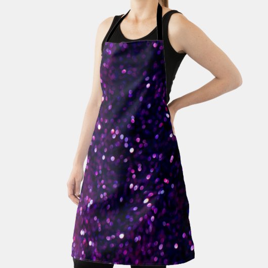 Glitter licht achtergrond paars en zwart schort (Insitu)