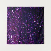 Glitter  licht achtergrond paars en zwart wandkleed (Voorkant)