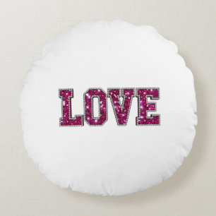 Glitter Liefde Rond Kussen