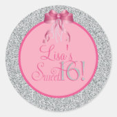 Glitter, lieve zestien party Stickers (Voorkant)