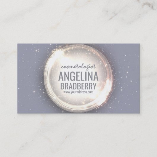 Glitter Light Circle Shimmering Star Paars Card Visitekaartje (Voorkant)