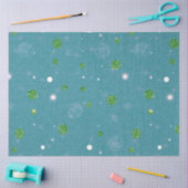 Glitter Light Polka Dots Wit Groen Kerst Tissuepapier (Craft)