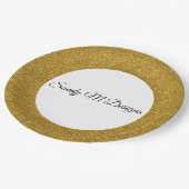 Glitter Lijst Afbeelding Jouw naam Squ personalise Papieren Bordje (Gekanteld)