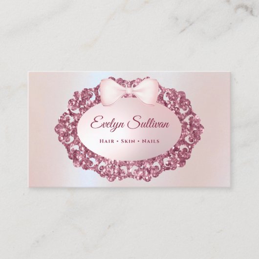 Glitter  lijst faux folie visitekaartje (Voorkant)