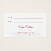  glitter lijst roze boog afspraak kaart (Achterkant)