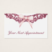  glitter lijst roze boog afspraak kaart (Voorkant)