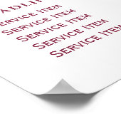  glitter lijst roze boog prijslijst poster (Hoek)