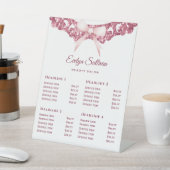  Glitter Lijst Roze Bow Prijslijst Reclamebord Met Voetstuk (Insitu)