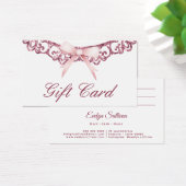 glitter lijst roze strik cadeaubon visitekaartje (Bureau)