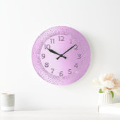 Glitter Lijst Roze zoete getallen Blush Beauty Grote Klok (Huis)