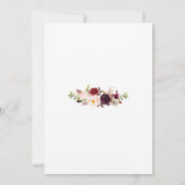 Glitter Lijst Weddenschap met Bourgogne Flowers Go Kaart (Achterkant)