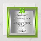Glitter Lime Green High Hiel Birthday Party Kaart (Achterkant)