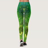 Glitter lime groen leggings (Achterkant)