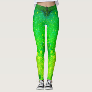 Glitter lime groen leggings