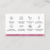 Glitter Lip Filler Botox nacare Instruction Visitekaartje (Achterkant)