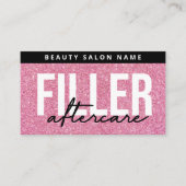 Glitter Lip Filler Botox nacare Instruction Visitekaartje (Voorkant)