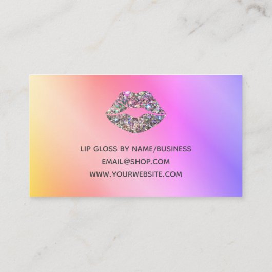 Glitter Lip Gloss Visitekaartje (Achterkant)