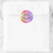 Glitter Lip Kiss Dank u Sticker (Tas)