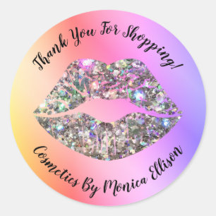 Glitter Lip Kiss Dank u Sticker