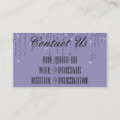 Glitter Lipgloss-Visitekaartjes Visitekaartje (Achterkant)