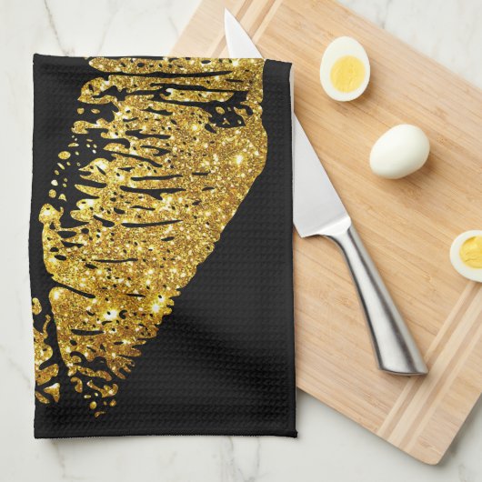 Glitter Lips 2 Theedoek (Quarter Fold)