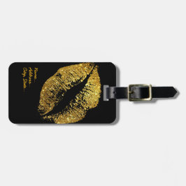 Glitter Lips Bagagelabel