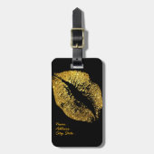 Glitter Lips Bagagelabel (Voorkant verticaal)