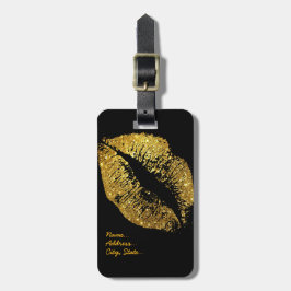 Glitter Lips Bagagelabel