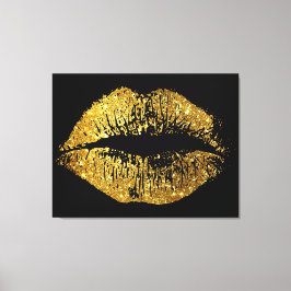 Glitter Lips Canvas Afdruk