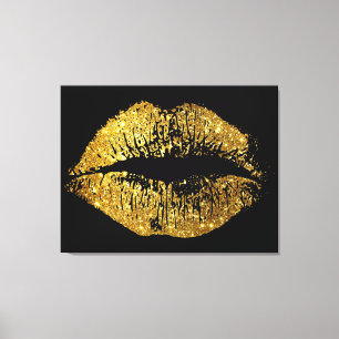 Glitter Lips Canvas Afdruk
