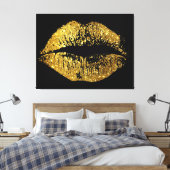 Glitter Lips Canvas Afdruk (Insitu (Slaapkamer))