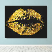Glitter Lips Canvas Afdruk (Insitu (Houten vloer))