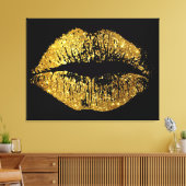 Glitter Lips Canvas Afdruk (Insitu (Woonkamer))