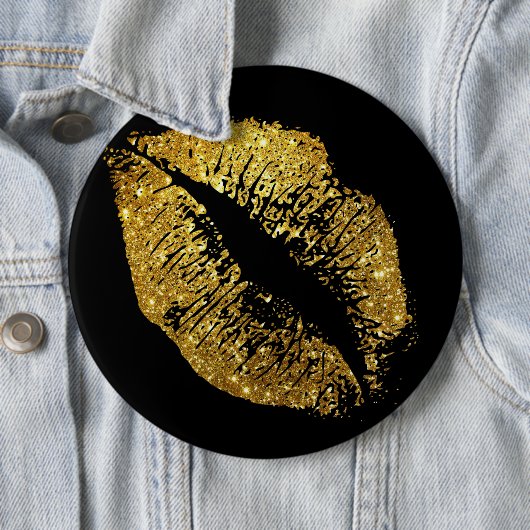 Glitter Lips Ronde Button 6,0 Cm (In situ)
