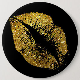 Glitter Lips Ronde Button 6,0 Cm