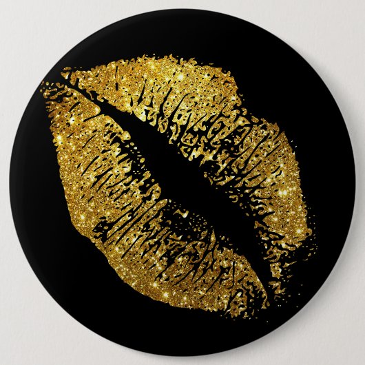 Glitter Lips Ronde Button 6,0 Cm (Voorkant)