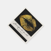 Glitter Lips Servetten (Hoek)