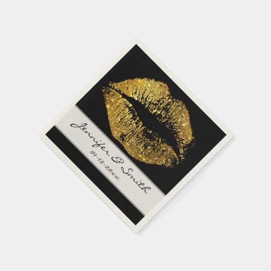 Glitter Lips Servetten (Hoek)