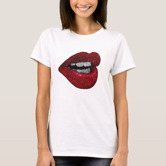 GLITTER LIPS T-SHIRT (Voorkant)