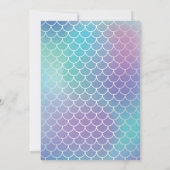 Glitter Little Mermaid Kids Birthday Party Kaart (Achterkant)