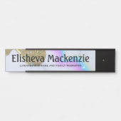 Glitter LMFT Therapist Kantoor Deurbordnaam Bord Deurbordje (Voorkant)