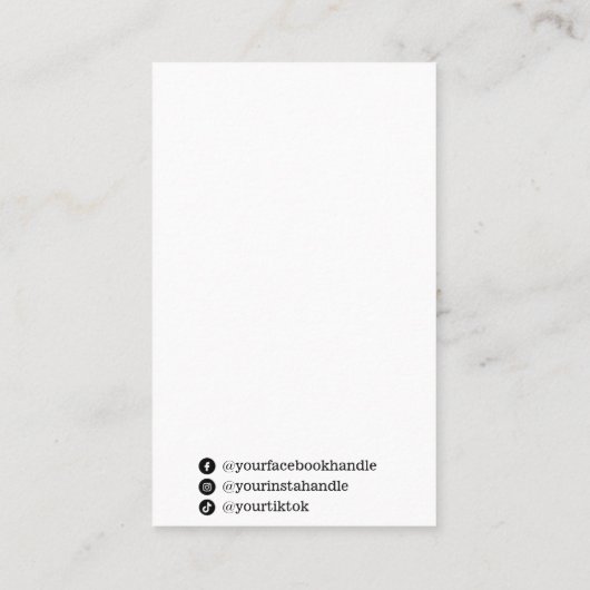 Glitter Logo Earning Cards Visitekaartje (Achterkant)