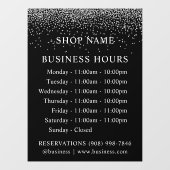 GLITTER | Logo en kantooruren | wijzerplaat Raamsticker (Vel)