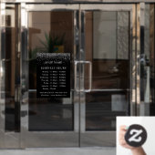 GLITTER | Logo en openingsuren | sticker bord (Kantoordeur)