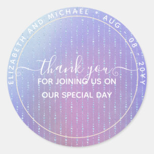 Glitter Look Bedankt CADO GIFT ELKE GEBEURTENIS Ronde Sticker