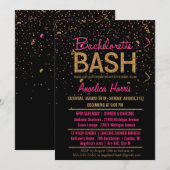 Glitter Look Confetti Bachelorette Party Douche Kaart (Voorkant / Achterkant)