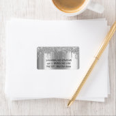 Glitter Look Drips Zilver Metaalglans Retour Etiket (Insitu)