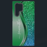 Glitter look Lichtgroen Blauw Persoonlijke Naam Samsung Galaxy Hoesje<br><div class="desc">Het ontwerp is een foto en de hoesjes zijn niet gemaakt met echte glitter, pailletten, metalen of houtsoorten. Dit ontwerp is ook beschikbaar voor andere telefoonmodellen. Kies Apparaat Type om andere iPhone-, Samsung Galaxy- of Google-hoesjes te bekijken. Sommige stijlen kunnen worden gewijzigd door Stijl te selecteren als dat een optie...</div>