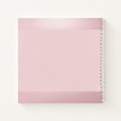 Glitter Look Roos Gold Color Handgeschreven Script Notitieboek (Achterkant)