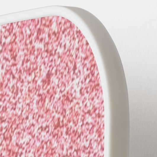 Glitter look Roos Gold Monogrammed grafische Sjabl Pickleball Paddle (Links Detail)